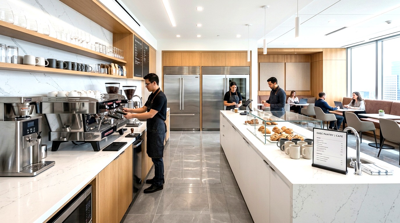 Corporate Kitchen, Cafe & Executive Pantry Detailing
